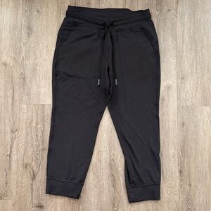 Black crop Jogger Pants